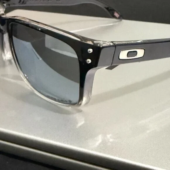OO9102 Oakley Holbrook Dark Ink Fade Prizm Polarized Silver Reflective Lenses - Picture 5 of 8